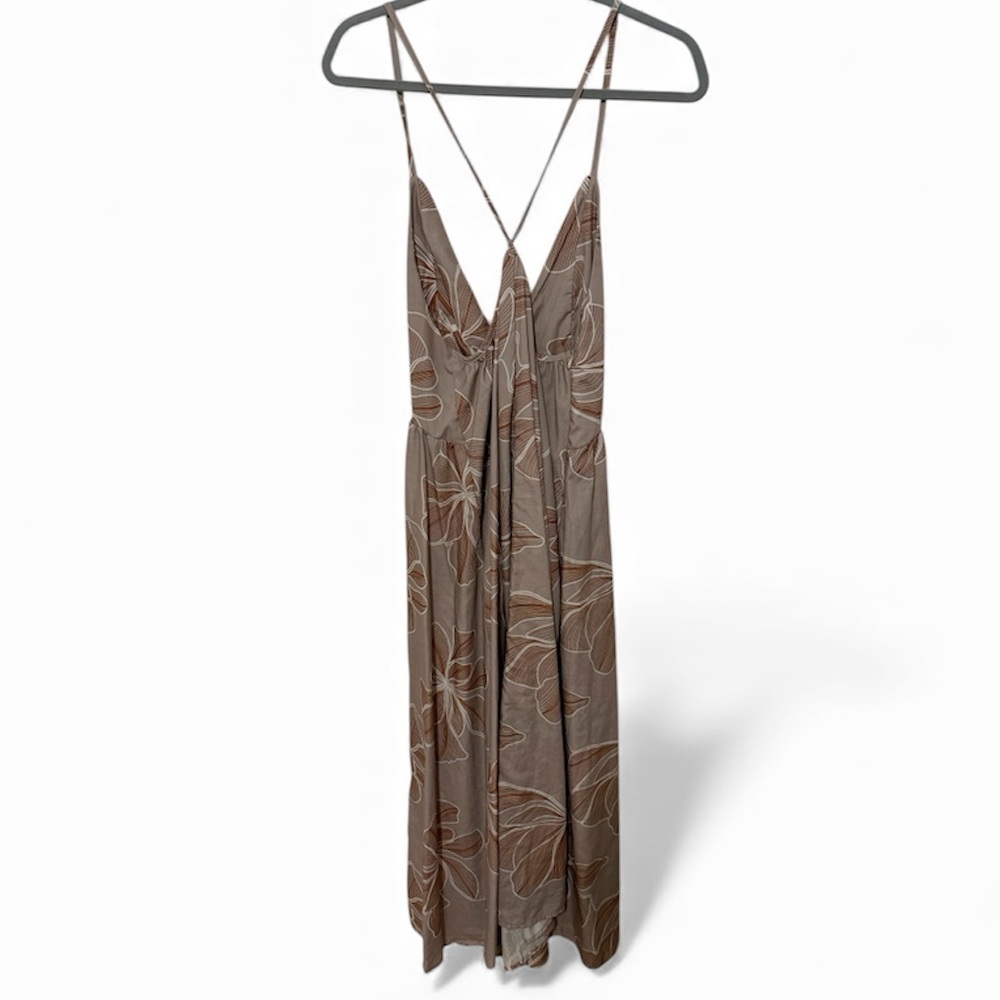 Floral Brown Maxi Dress - Picture 2 of 4